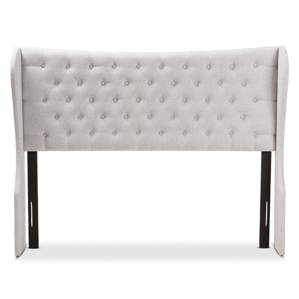 Baxton Studio Baxton Studio Cadence Modern Winged Headboard with Button-Tufting in Elegant Greyish Beige Fabric King BBT6631-Greyish Beige-King HB