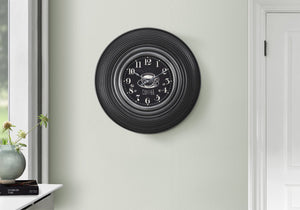 English Elm Clocks, 20" Round Charcoal Grey Wall Clock With Silent Quartz Movement For Stylish Home Décor B2710P287077