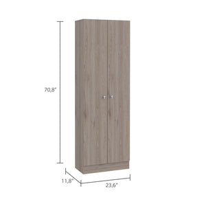 English Elm Virginia Double Door Storage Cabinet with 5 Shelves – Space-Saving Kitchen, Garage & Mudroom Organizer, Modern Design B128P148832
