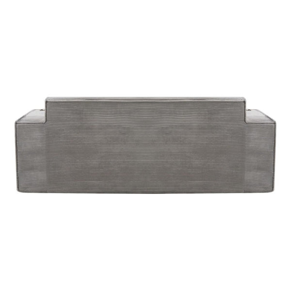 76 Inch Corduroy Upholstered Loveseat with Accent Throw Pillows for Modern Living Rooms