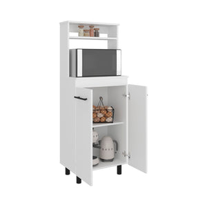 English Elm Alani Freestanding Kitchen Storage Cabinet with Microwave Shelf and Enclosed Pantry Space B070P474239