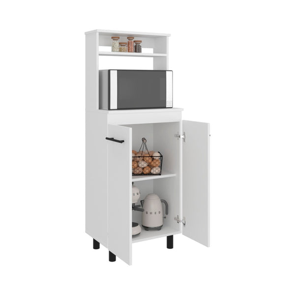 English Elm Alani Freestanding Kitchen Storage Cabinet with Microwave Shelf and Enclosed Pantry Space B070P474239