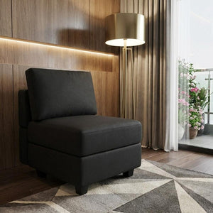 26 Inch Faux Leather Accent Lounge Chair with Hidden Storage for Modern Living Rooms