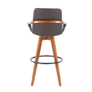 English Elm Dining/accent Chair Solid Wood Tapered Legs Cream Upholstery Mid-century Modern Seating B202P471201