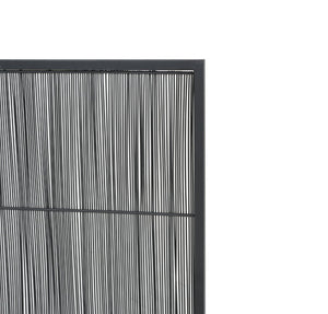 English Elm Willow Iron Fireplace Screen Powder Coated Vertical Bar Grid for Modern Interiors Black N775P386927B