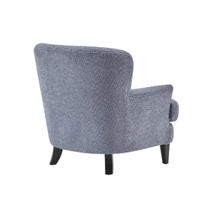 English Elm Christopher Knight Home® - Gerald Boucle Upholstered Club Chair with Tapered Birch Legs, Tonal Piping and Cozy Texture Black,Dusty Blue 33 L x 32.75 W x 30 H N776P243523B