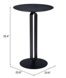 Derry Counter Table Black 110165 Zuo Modern