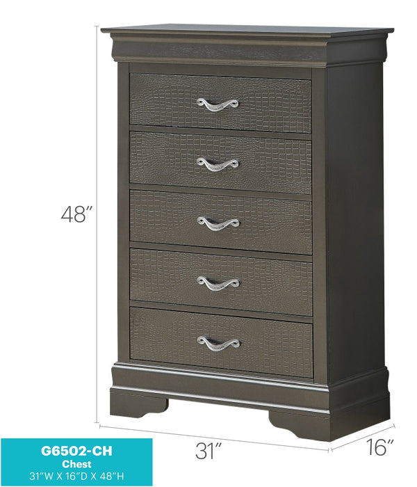English Elm Sleek Metallic Black Chest 48"H x 31"W Transitional Storage Cabinet – Durable Chic Design for Home B078118418