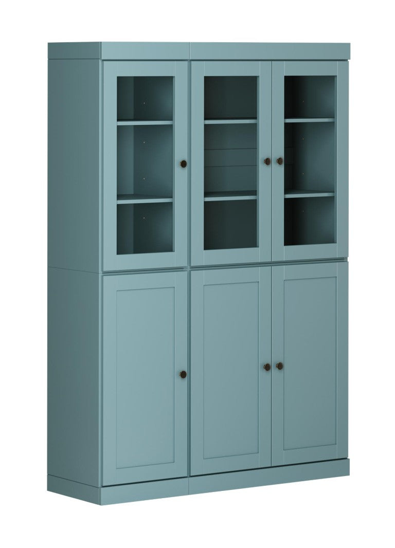 HomeRoots 72 Inch Solid Wood Six Door Freestanding Pantry Cabinet for Kitchen or Hallway 753983