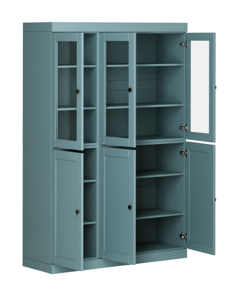 HomeRoots 72 Inch Solid Wood Six Door Freestanding Pantry Cabinet for Kitchen or Hallway 753983