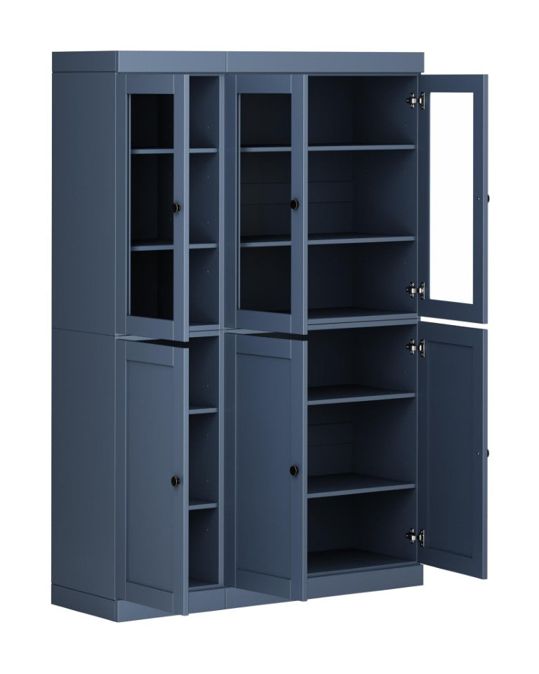 HomeRoots 72 Inch Solid Wood Six Door Pantry Cabinet French Country Freestanding Storage Unit 753988