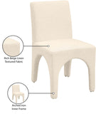 Gramercy Beige Linen Textured Fabric Dining Chair 753Beige-C Meridian Furniture