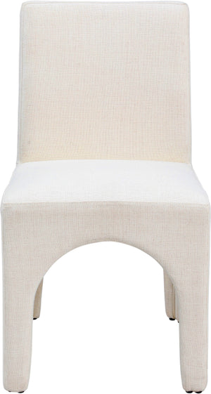 Gramercy Beige Linen Textured Fabric Dining Chair 753Beige-C Meridian Furniture