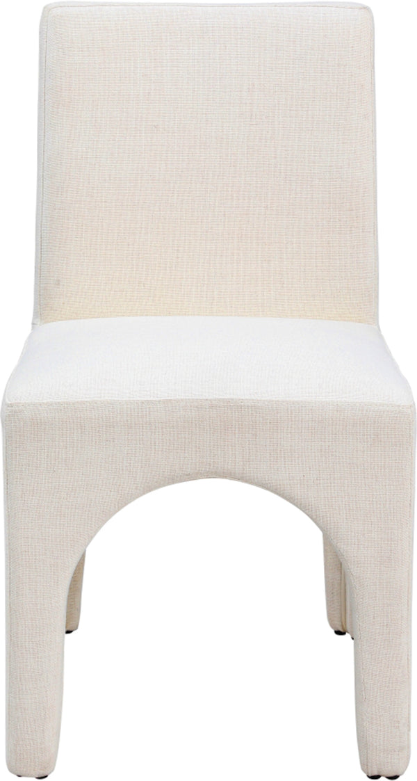 Gramercy Beige Linen Textured Fabric Dining Chair 753Beige-C Meridian Furniture