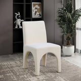 Gramercy Beige Linen Textured Fabric Dining Chair 753Beige-C Meridian Furniture