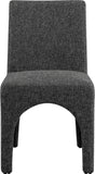 Gramercy Black Linen Textured Fabric Dining Chair 753Black-C Meridian Furniture