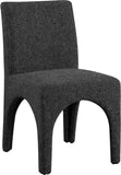 Gramercy Black Linen Textured Fabric Dining Chair 753Black-C Meridian Furniture