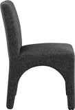 Gramercy Black Linen Textured Fabric Dining Chair 753Black-C Meridian Furniture