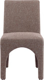 Gramercy Brown Linen Textured Fabric Dining Chair 753Brown-C Meridian Furniture