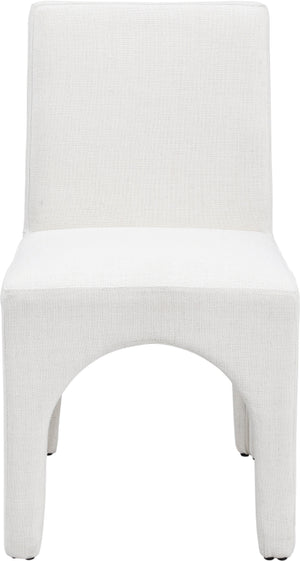 Gramercy Cream Linen Textured Fabric Dining Chair 753Cream-C Meridian Furniture
