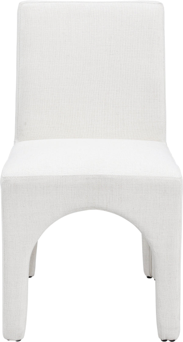 Gramercy Cream Linen Textured Fabric Dining Chair 753Cream-C Meridian Furniture