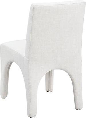 Gramercy Cream Linen Textured Fabric Dining Chair 753Cream-C Meridian Furniture
