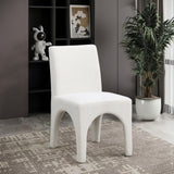 Gramercy Cream Linen Textured Fabric Dining Chair 753Cream-C Meridian Furniture