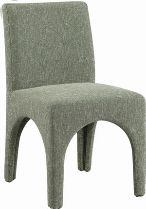 Gramercy Green Linen Textured Fabric Dining Chair 753Green-C Meridian Furniture