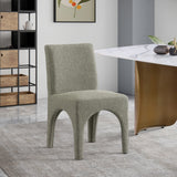 Gramercy Green Linen Textured Fabric Dining Chair 753Green-C Meridian Furniture