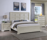 English Elm Beautiful Transitional Style 1 Piece 2-Drawer Nightstand White Cream Finish Wooden Home Bedroom Furniture