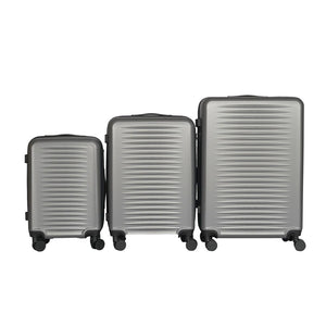 English Elm 2025 Hardshell Abs Luggage Set with Spinner Wheels and Built-in Lock for Secure Travel Gray W2710P453976