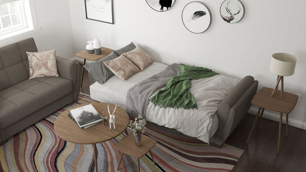 English Elm Primenest Skyhaven Convertible Sofabed With Storage – Chic Brown Upholstery For Small Spaces B030P286505-GIGA