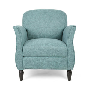 English Elm Christopher Knight Home® - CHAIR modern fabric lounge seat with compact 28.5x28.25x20.75 in dimensions, cozy supportive design Teal 63566.00TTWD