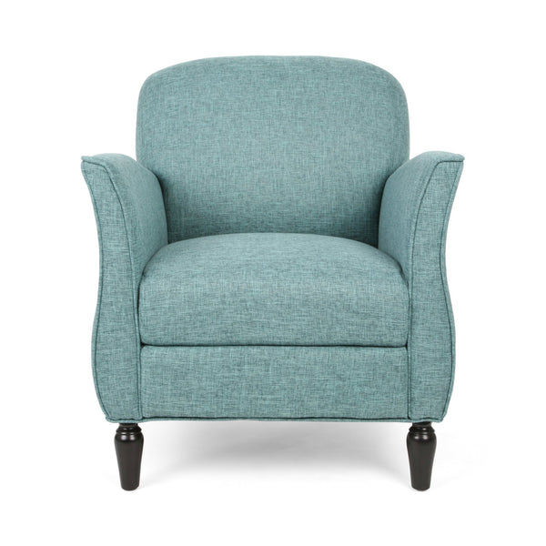 English Elm Christopher Knight Home® - CHAIR modern fabric lounge seat with compact 28.5x28.25x20.75 in dimensions, cozy supportive design Teal 63566.00TTWD