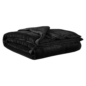 JLA Home Madison Park - Reversible HeiQ Smart Temperature Blanket - All-Season Plush & Microfiber, Breathable, OEKO-TEX Certified Black MP51-8193