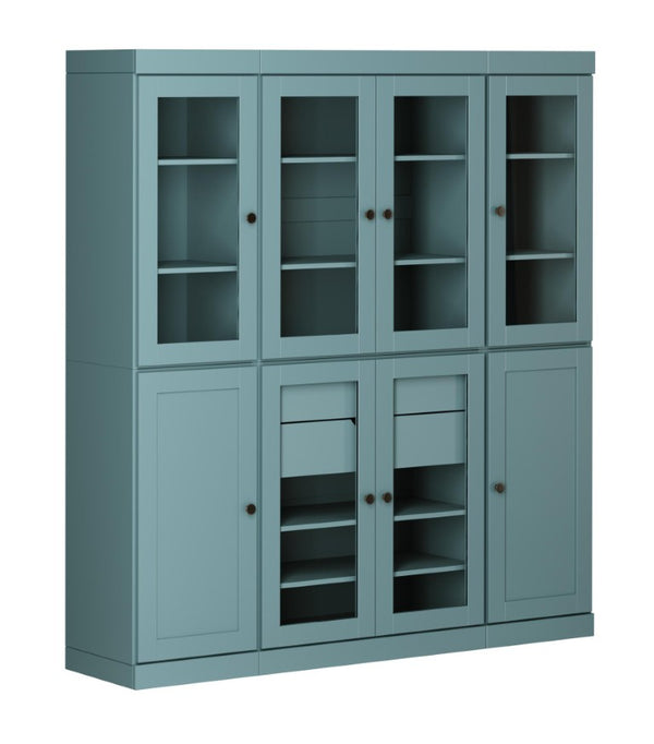 HomeRoots 72 Inch Solid Wood Pantry Cabinet with Eight Two-drawer Sections for Kitchen Storage 754434