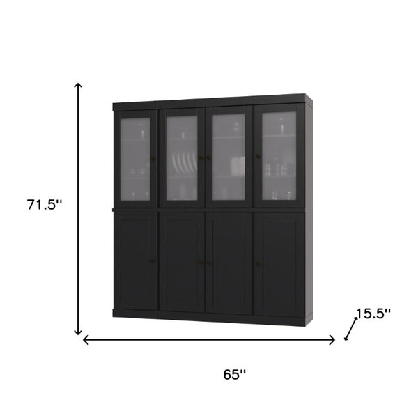 72 Inch Solid Wood Tall Pantry Cabinet with Double Drawers for Kitchen Storage
