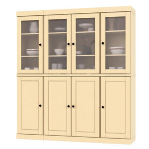 HomeRoots 72 Inch Solid Wood Tall Pantry Cabinet with Dual Drawers for Kitchen Organization 754456