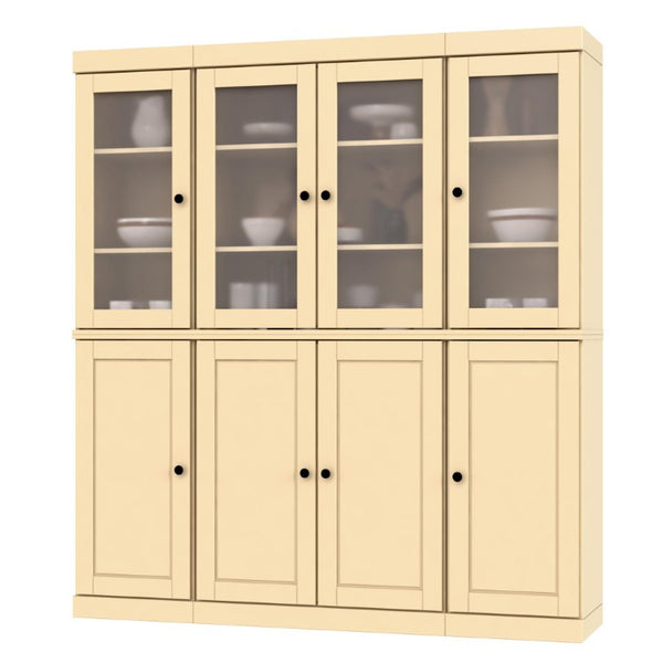 HomeRoots 72 Inch Solid Wood Tall Pantry Cabinet with Dual Drawers for Kitchen Organization 754456