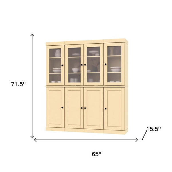 72 Inch Solid Wood Tall Pantry Cabinet with Dual Drawers for Kitchen Organization