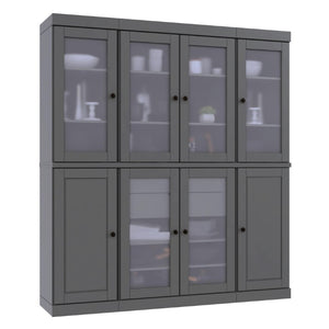 HomeRoots 72 Inch Tall Solid Wood Pantry Cabinet with Two Drawers for Kitchen or Hallway 754471