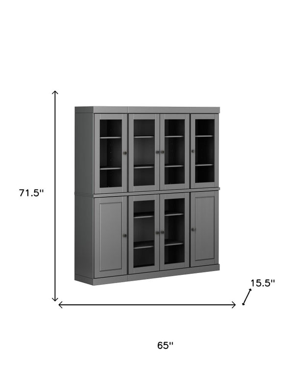 72 Inch Solid Wood Pantry Cabinet Freestanding Tall Kitchen Storage Organizer