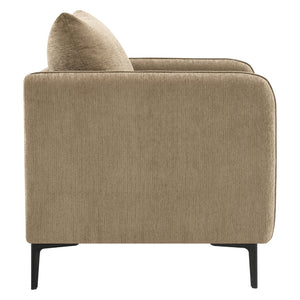 OSP Home Furnishings Newhaven Contemporary Accent Chair with Black Metal Legs for Modern Living Spaces NWN-S125