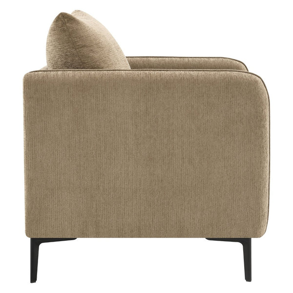 OSP Home Furnishings Newhaven Contemporary Accent Chair with Black Metal Legs for Modern Living Spaces NWN-S125