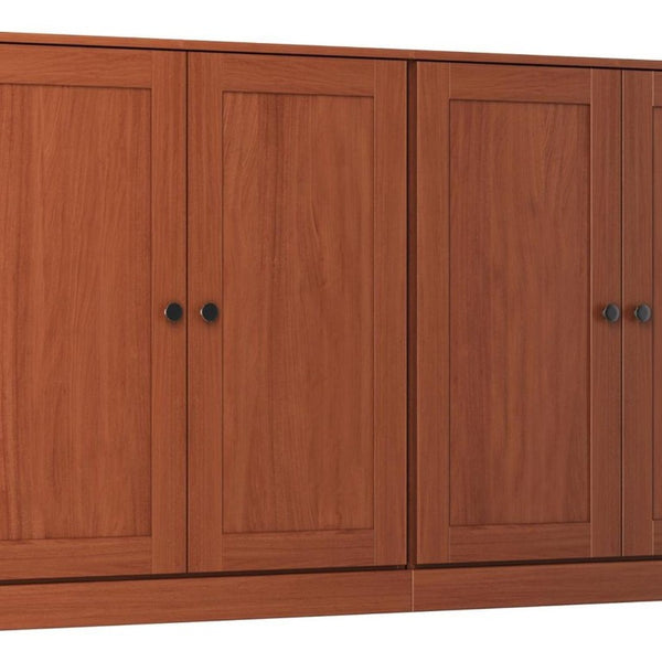 64 Inch Solid Wood Sideboard with Four Drawers and Doors for Dining Room Storage