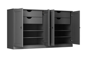 64 Inch Solid Wood Sideboard with Four Drawers and Enclosed Cabinet Storage