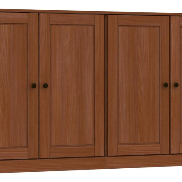 64 Inch Solid Wood Sideboard with Four Drawers and Spacious Cabinet Storage
