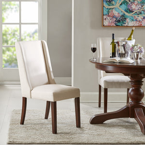 Madison Park Brody Modern/Contemporary Wing Dining Chair (Set of 2) MP100-0038 Cream