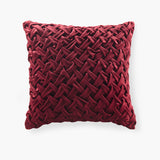 Croscill Classics Winchester Traditional Square Decor Pillow CCL30-0037 Burgundy