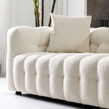 English Elm Ashcroft Furniture - Eden Modern Tufted Chesterfield Boucle Fabric Sofa